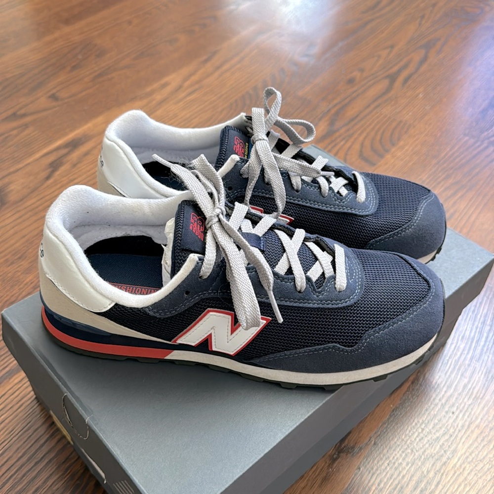 New Balance Kids' Navy and White Sneakers